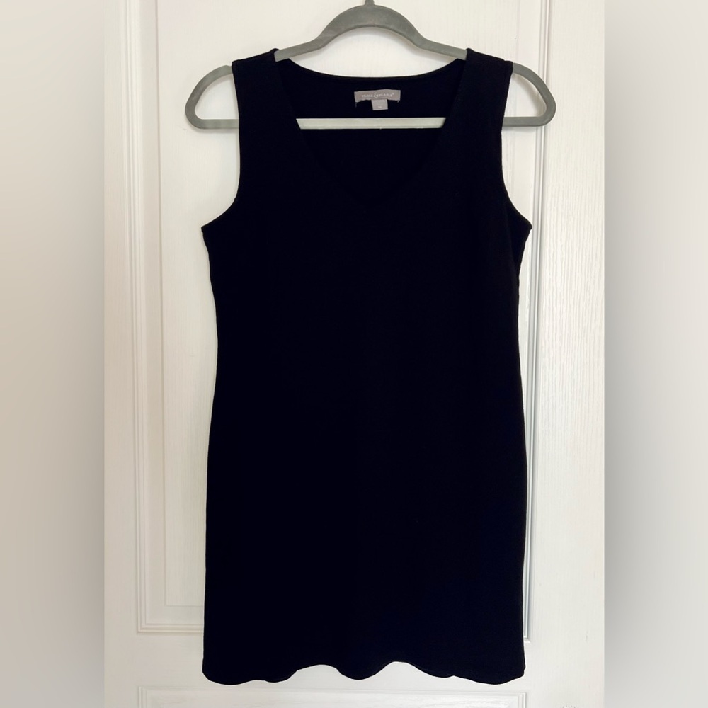 Classic Sleeveless V-Neck Little Black Dress Sheath Timeless Versatile